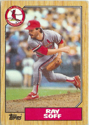 1987 Topps Baseball Cards      671B    Ray Soff COR#{(D* before#{copyright line)